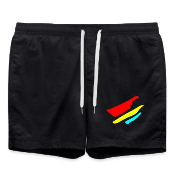 Bandes - Motif de drapeau VECTOR - Short de bain - noir - Devant - AI Model Male 185 light (185cm)