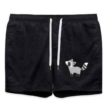 Style minimaliste curieux et mignon - Short de bain - noir - Devant - AI Model Male 185 light (185cm)