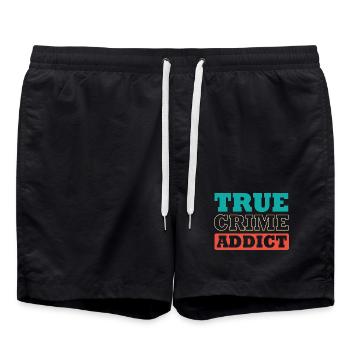 Krimi True Crime - Short de bain - noir - Devant - AI Model Male 185 light (185cm)