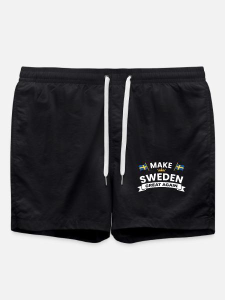 Make Sweden Great Again - Swim Trunks - black