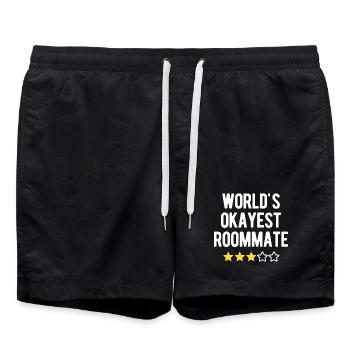 Humor 3 étoiles pour le colocataire le plus correct du monde - Short de bain - noir - Devant - AI Model Male 185 light (185cm)