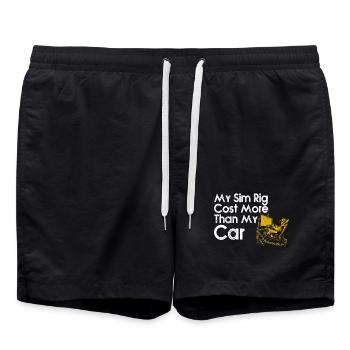 Le Sim Rig coûte plus cher que ma voiture - Short de bain - noir - Devant - AI Model Male 185 light (185cm)