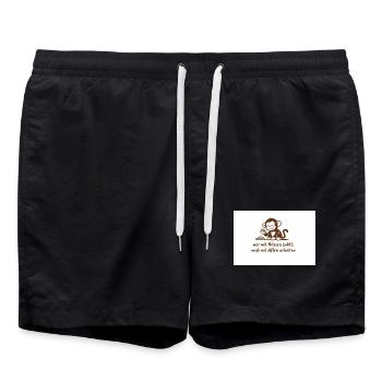 Arbeiteraffe_mit_Erdnuessen - Short de bain - noir - Devant - AI Model Male 185 light (185cm)