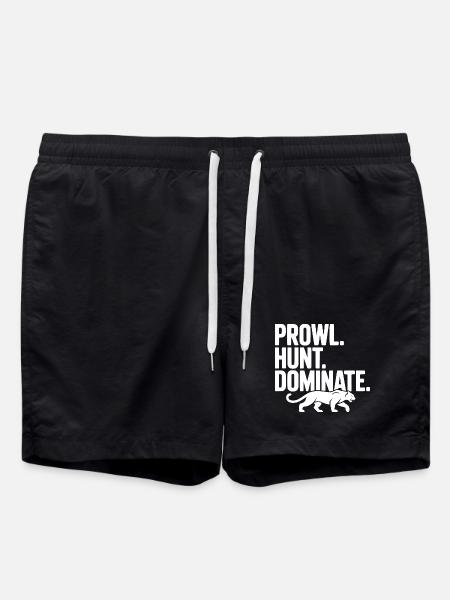 Prowl. Hunt. Dominate. - Swim Trunks - black