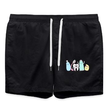 Dentiste réceptionniste - Short de bain - noir - Devant - AI Model Male 185 light (185cm)