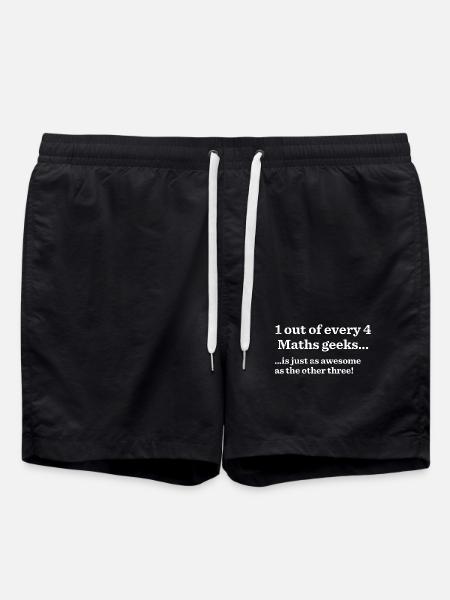 1 out of every 4 math's geeks is just as awesome - Swim Trunks - black