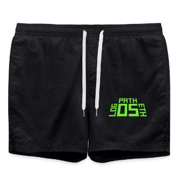Logos Ethos Pathos Rhetorik Philosophie Student - Badeshorts - Schwarz - Vorne - AI Model Male 185 light (185cm)