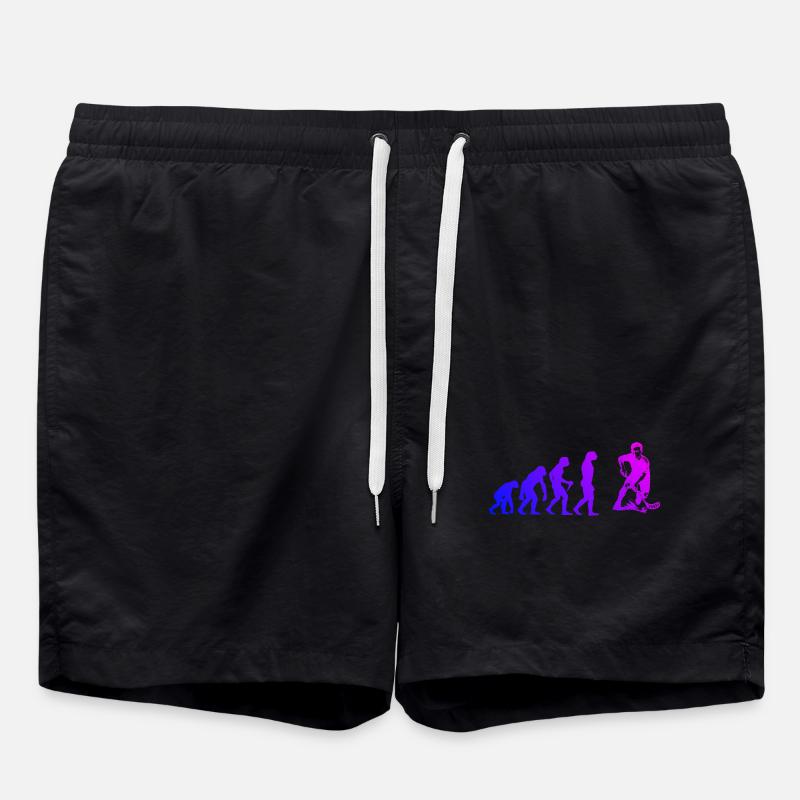 Attention floorball fans, simple statement - Swim Trunks - black