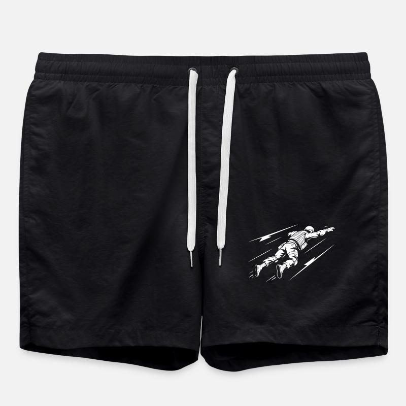 Astronaut in space - Swim Trunks - black