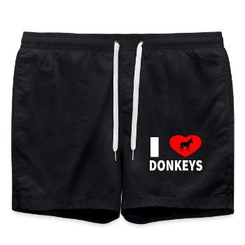 âne - Short de bain - noir - Devant - AI Model Male 185 light (185cm)