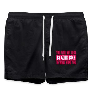 You Will Not Heal Heilung Schmerz Loslassen Neu - Badeshorts - Schwarz - Vorne - AI Model Male 185 light (185cm)