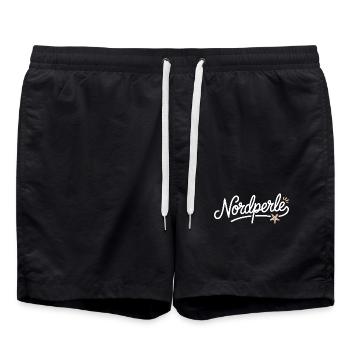 Nordperle Hambourg mer du Nord mer Baltique Deern allemand du Nord - Short de bain - noir - Devant - AI Model Male 185 light (185cm)