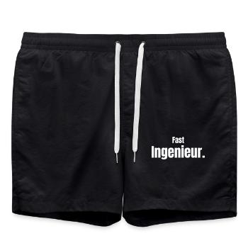 Presque ingénieur - Short de bain - noir - Devant - AI Model Male 185 light (185cm)