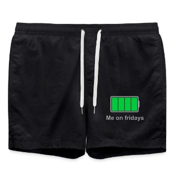 Full Battery Fridays - Badeshorts - Schwarz - Vorne - AI Model Male 185 light (185cm)