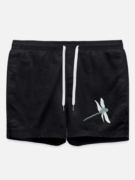 Illustration de libellule sarcelle - Short de bain - noir