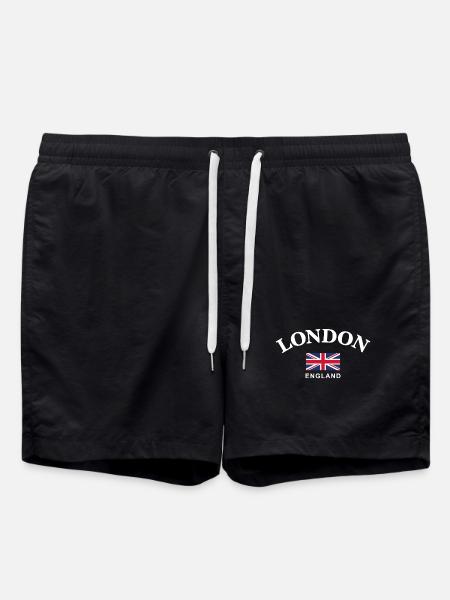 London, England - Swim Trunks - black