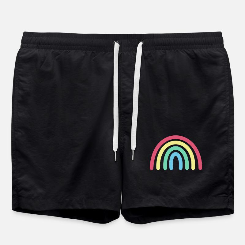 Rainbow - Swim Trunks - black