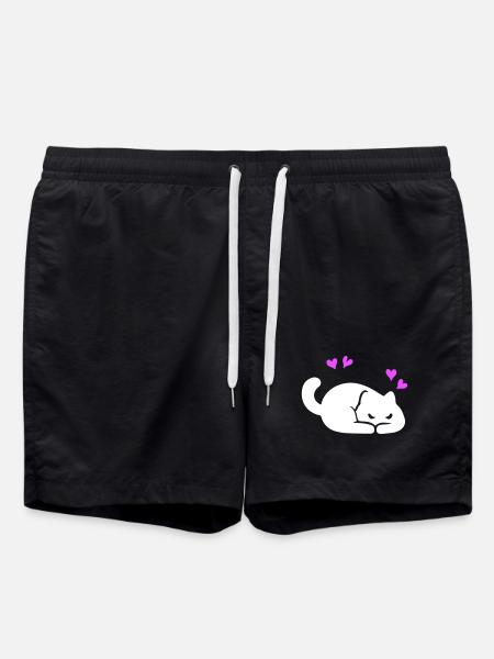 Cat Love - Swim Trunks - black