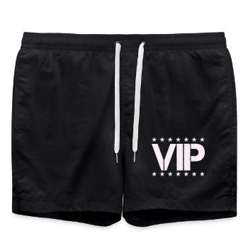 Déclaration VIP Star en rose pastel - Short de bain - noir - Devant - AI Model Male 185 light (185cm)