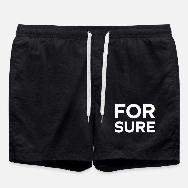 for sure - Swim Trunks - black