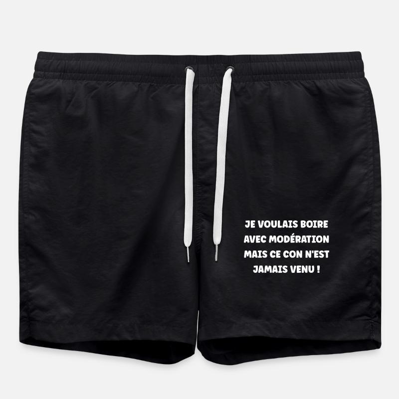 Drink in Moderation - Swim Trunks - black