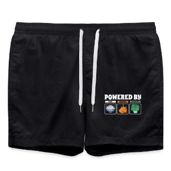 Propulsé par Rice Chicken Broccoli - Short de bain - noir - Devant - AI Model Male 185 light (185cm)