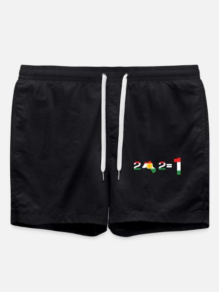 Kurdistan 2+2= 1 - Swim Trunks - black