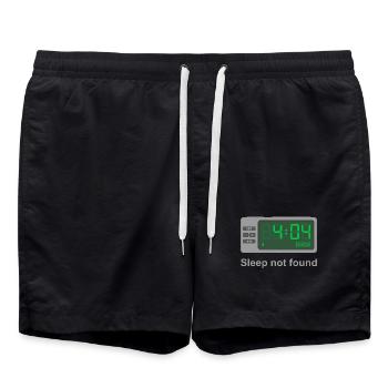 Fehler 404 – Schlaf nicht gefunden - Badeshorts - Schwarz - Vorne - AI Model Male 185 light (185cm)