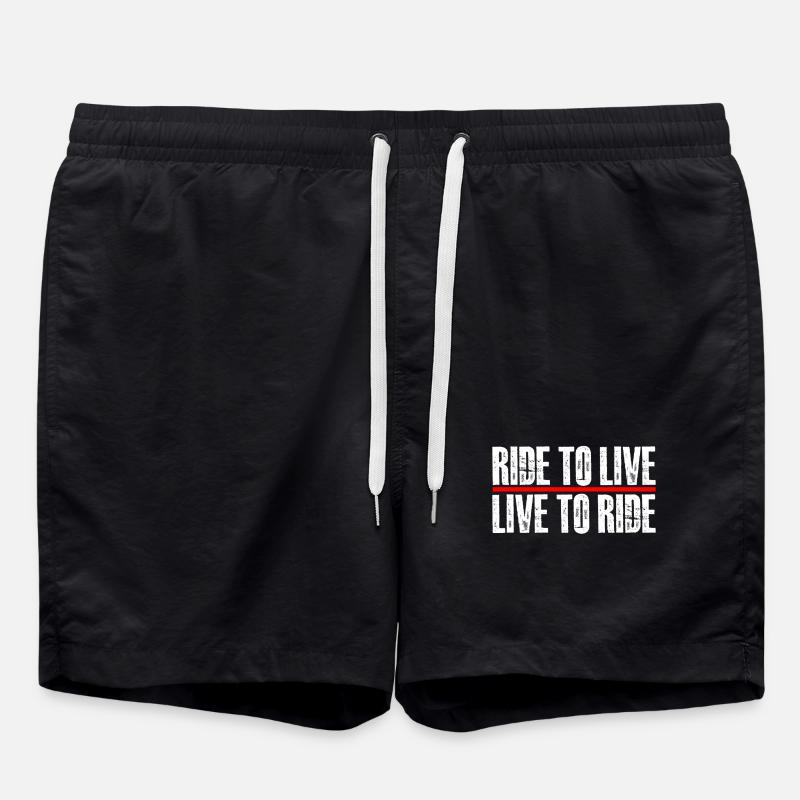 ride to live - Swim Trunks - black