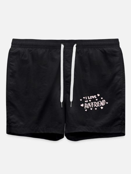 J’aime mon petit ami – Heart Design - Short de bain - noir