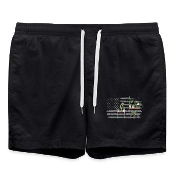 Usa Pflanzen Pflanzenliebhaber Gärtner - Badeshorts - Schwarz - Vorne - AI Model Male 185 light (185cm)