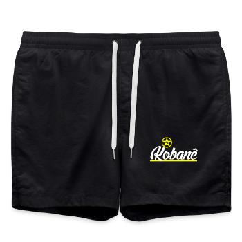 Kobane  - Badeshorts - Schwarz - Vorne - AI Model Male 185 light (185cm)