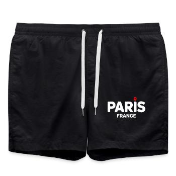 Tournée Paris-France France - Short de bain - noir - Devant - AI Model Male 185 light (185cm)