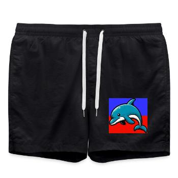 Delfin - Badeshorts - Schwarz - Vorne - AI Model Male 185 light (185cm)