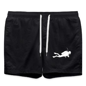 Plongée courte et dégagée - Short de bain - noir - Devant - AI Model Male 185 light (185cm)