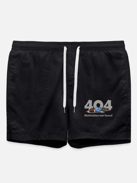 Motivation Not Found – Error 404 - Swim Trunks - black
