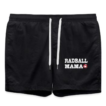 Radball, Radballer, Hallenradsport, Mama,  - Badeshorts - Schwarz - Vorne - AI Model Male 185 light (185cm)