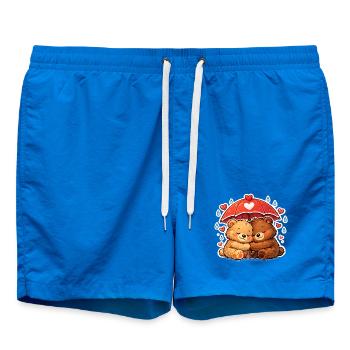 Ours câlins sous la pluie de cœur - Short de bain - cobalt blue - Devant