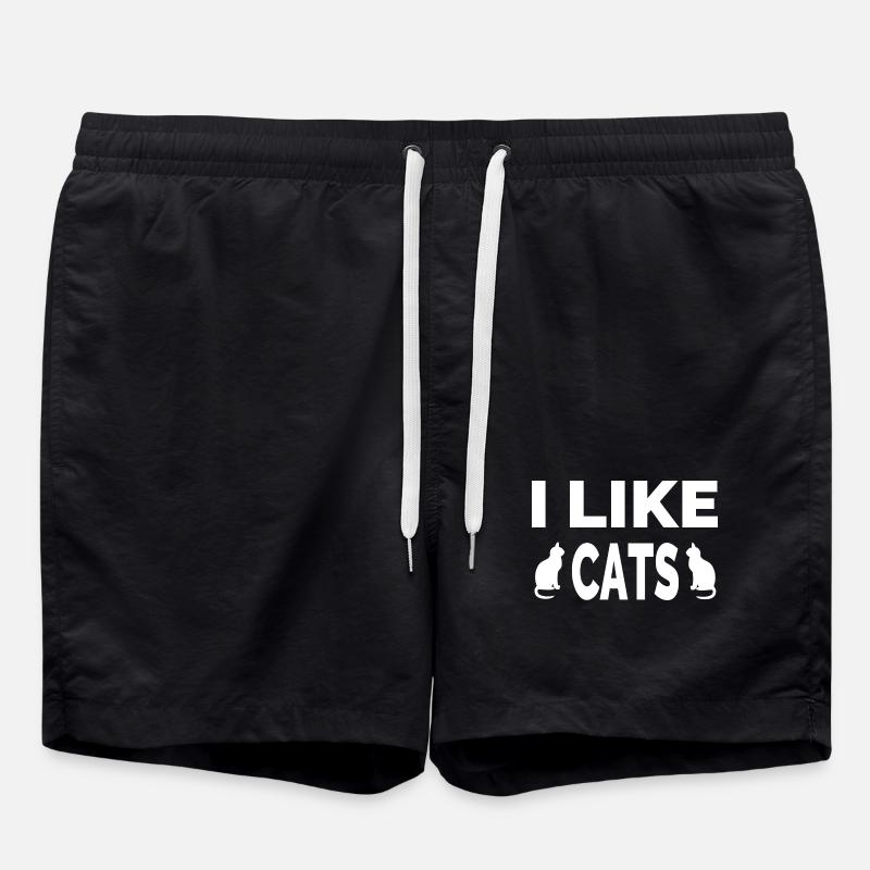 feline - Swim Trunks - black