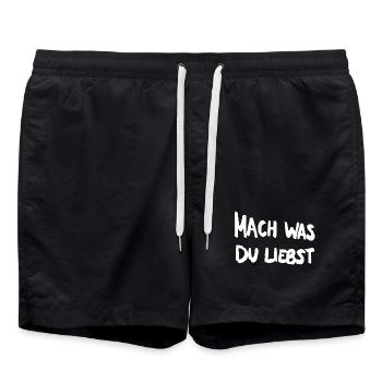 Fais ce que tu aimes. - Short de bain - noir - Devant - AI Model Male 185 light (185cm)