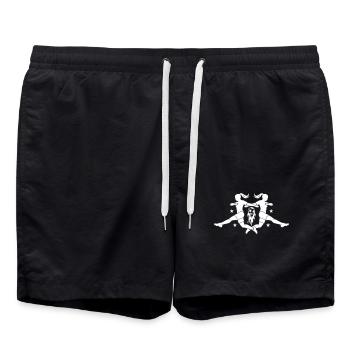 Fussball Mädels Team Frauenfussball - Badeshorts - Schwarz - Vorne - AI Model Male 185 light (185cm)