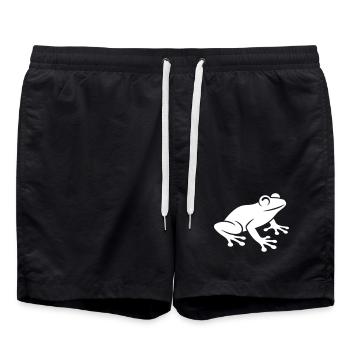 Icône de grenouille - Short de bain - noir - Devant - AI Model Male 185 light (185cm)