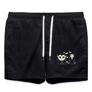 Vampire et Vampire de la Nuit - Short de bain - noir - Devant - AI Model Male 185 light (185cm)
