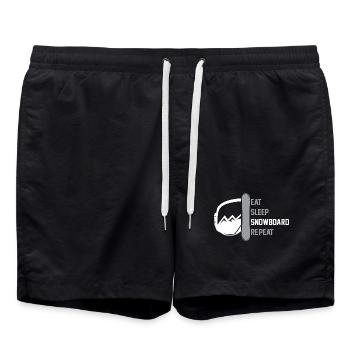 Snowboarder Manger Sleep Snowboard - Short de bain - noir - Devant - AI Model Male 185 light (185cm)