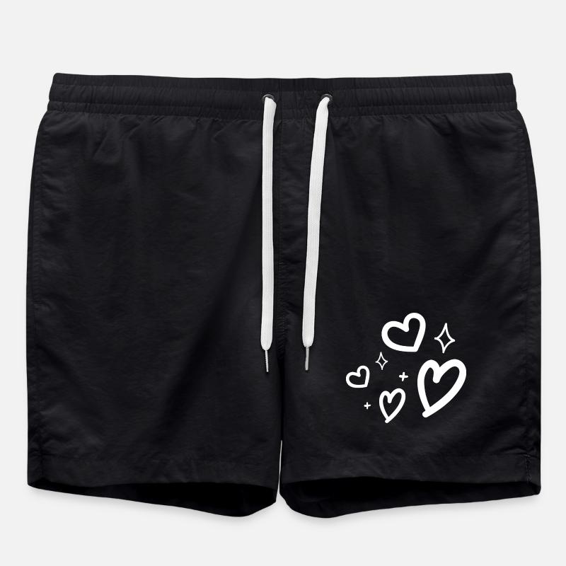 heart - Short de bain - noir
