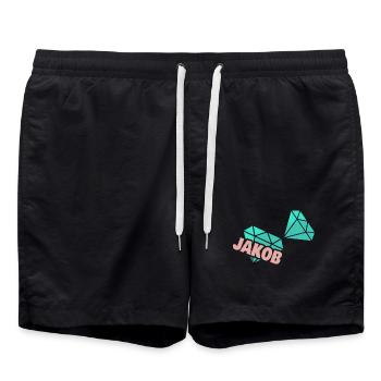 Opa Jak - Badeshorts - Schwarz - Vorne - AI Model Male 185 light (185cm)