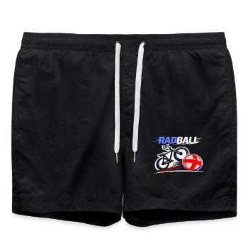 Radball, Cycleball, Hallenradsport - Badeshorts - Schwarz - Vorne - AI Model Male 185 light (185cm)
