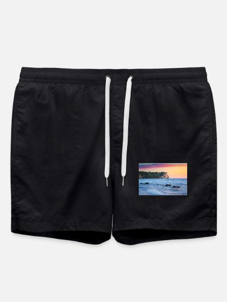Sunrise at Cape Arkona - Swim Trunks - black