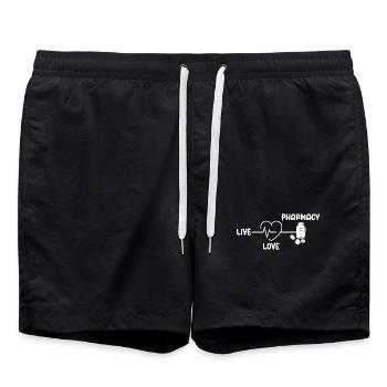 Love Job Pharmacien cardiaque Technicien en pharmacie - Short de bain - noir - Devant - AI Model Male 185 light (185cm)