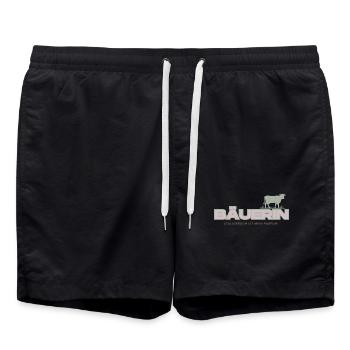 Farmer's Wife Deluxe – Stable smell is my perfume - Swim Trunks - black - Front - AI Model Male 185 light (185cm)